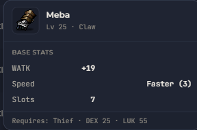 Meba | Global > Global MapleStory Classic World