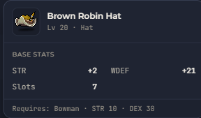 Brown Robin Hat | Global > Global MapleStory Classic World