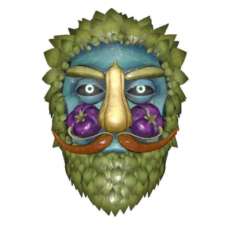 Fasnacht Glowing Veggie Man Mask | PS