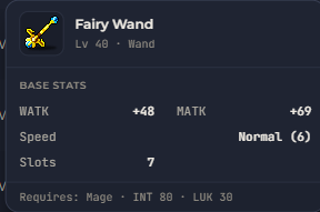 Fairy Wand | Global > Global MapleStory Classic World