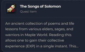 The Songs of Solomon | Global > Global MapleStory Classic World