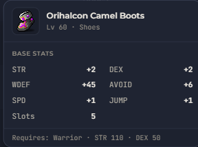 Orihalcon Camel Boots | Global > Global MapleStory Classic World