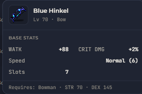 Blue Hinkel | Global > Global MapleStory Classic World