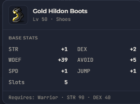 Gold Hildon Boots | Global > Global MapleStory Classic World