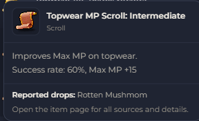Topwear MP Scroll Intermediate | Global > Global MapleStory Classic World