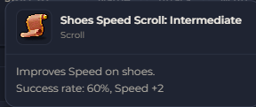 Shoes Speed Scroll Intermediate | Global > Global MapleStory Classic World
