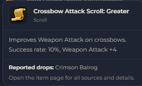 Crossbow Attack Scroll Greater | Global > Global MapleStory Classic World
