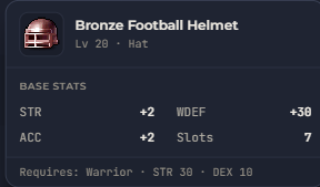 Bronze Football Helmet | Global > Global MapleStory Classic World