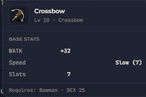 Crossbow | Global > Global MapleStory Classic World