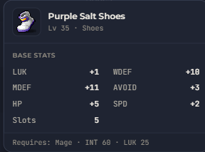 Purple Salt Shoes | Global > Global MapleStory Classic World