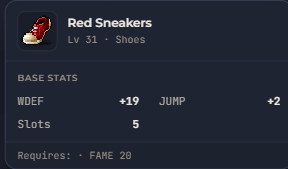 Red Sneakers | Global > Global MapleStory Classic World