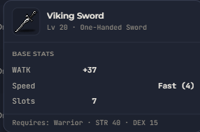 Viking Sword | Global > Global MapleStory Classic World