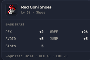 Red Goni Shoes | Global > Global MapleStory Classic World