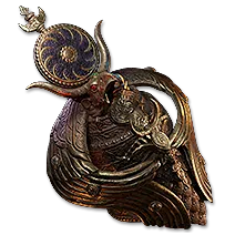 Black Sun Crest Wrapped Greathelm | Forbidden Rites Standard