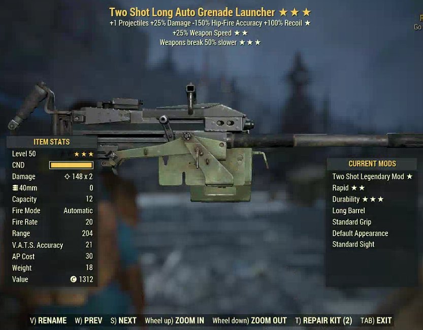 Two Shot Long Auto Grenade Launcher (2024) | PS