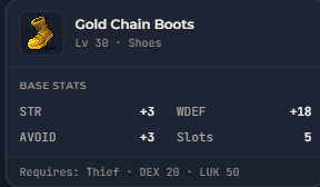 Gold Chain Boots | Global > Global MapleStory Classic World