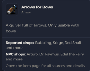 Arrows for Bows | Global > Global MapleStory Classic World