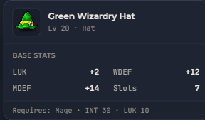 Green Wizardry Hat | Global > Global MapleStory Classic World