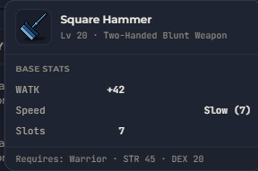 Square Hammer | Global > Global MapleStory Classic World
