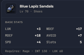 Blue Lapiz Sandals | Global > Global MapleStory Classic World