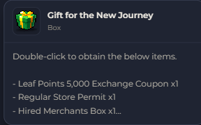 Gift for the New Journey | Global > Global MapleStory Classic World