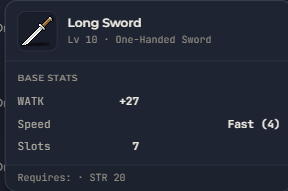 Long Sword | Global > Global MapleStory Classic World