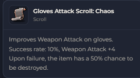 Gloves Attack Scroll Chaos | Global > Global MapleStory Classic World
