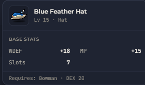Blue Feather Hat | Global > Global MapleStory Classic World