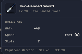 Two-Handed Sword | Global > Global MapleStory Classic World