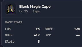 Black Magic Cape | Global > Global MapleStory Classic World