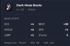 Dark Moss Boots | Global > Global MapleStory Classic World