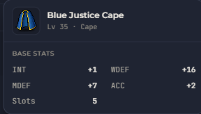 Blue Justice Cape | Global > Global MapleStory Classic World