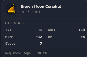Brown Moon Conehat | Global > Global MapleStory Classic World