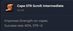 Cape STR Scroll Intermediate | Global > Global MapleStory Classic World