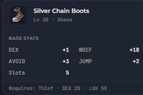 Silver Chain Boots | Global > Global MapleStory Classic World