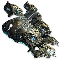 Blueflame Bracers Goldcast Cuffs | Forbidden Rites Standard