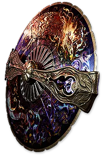 Feathered Fortress Crescent Targe | Forbidden Rites Standard