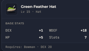 Green Feather Hat | Global > Global MapleStory Classic World