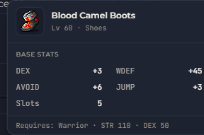 Blood Camel Boots | Global > Global MapleStory Classic World