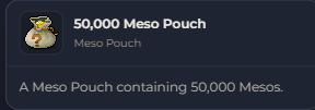 50,000 Meso Pouch | Global > Global MapleStory Classic World