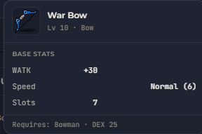 War Bow | Global > Global MapleStory Classic World