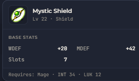 Mystic Shield | Global > Global MapleStory Classic World