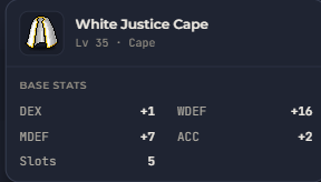White Justice Cape | Global > Global MapleStory Classic World