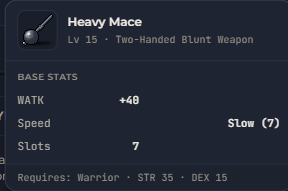 Heavy Mace | Global > Global MapleStory Classic World