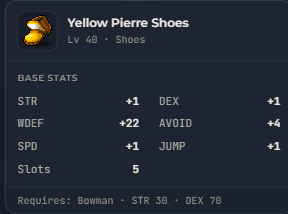Yellow Pierre Shoes | Global > Global MapleStory Classic World