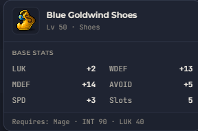 Blue Goldwind Shoes | Global > Global MapleStory Classic World