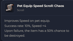 Pet Equip Speed Scroll Chaos | Global > Global MapleStory Classic World