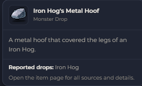 Iron Hog's Metal Hoof | Global > Global MapleStory Classic World