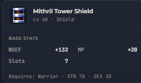 Mithril Tower Shield | Global > Global MapleStory Classic World