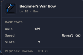 Beginner's War Bow | Global > Global MapleStory Classic World